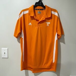 Adidas Men's Orange White Polo Tennessee Vols Gameday College Football Power T